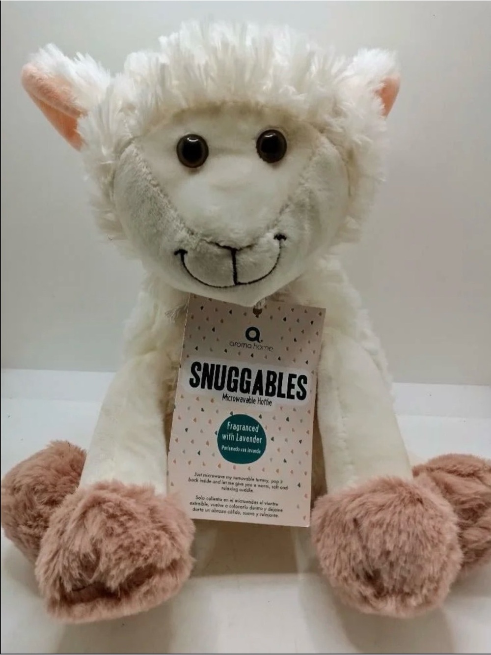 Aroma Home Snuggables Plush Lamb Lavender-Scented - Cream & Tan